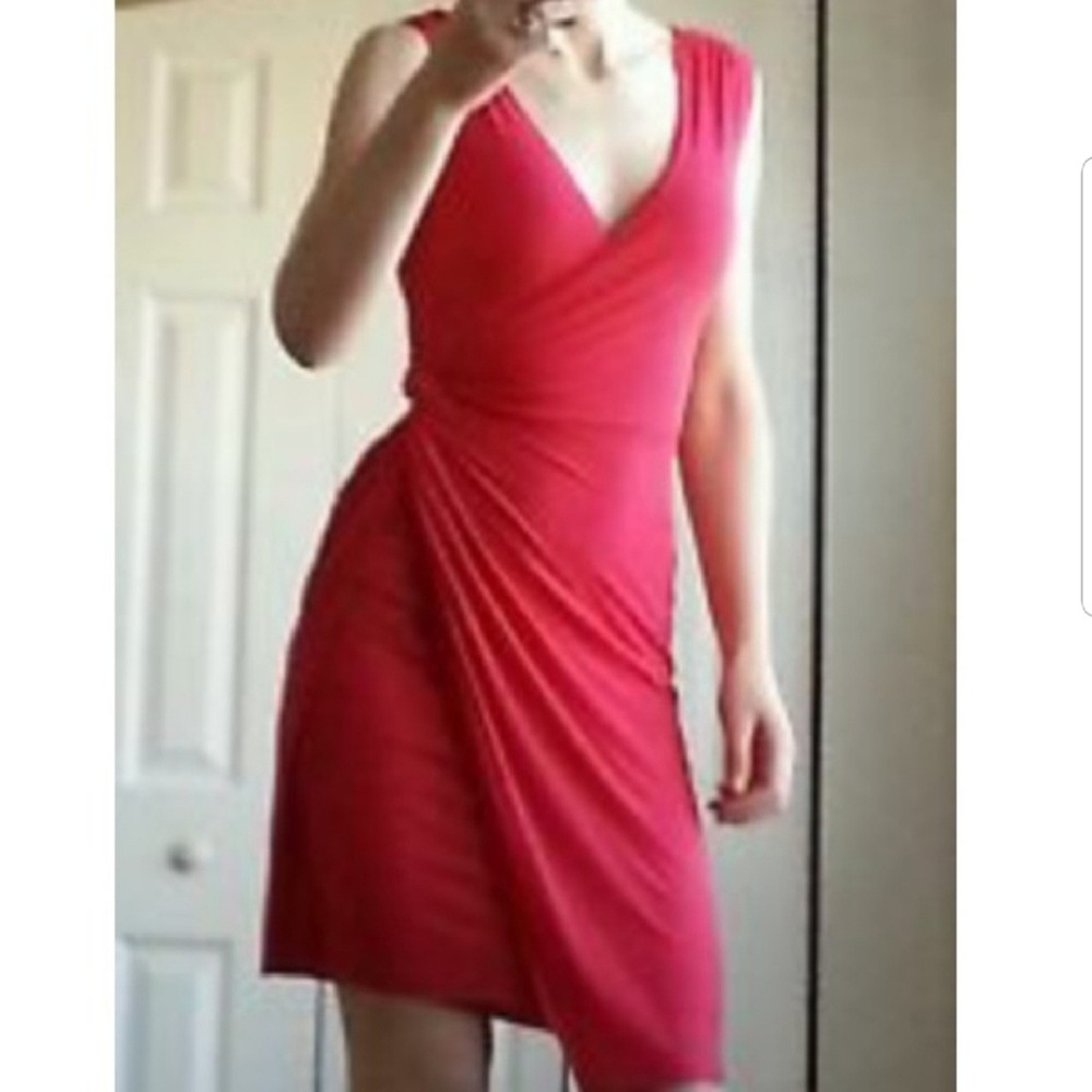 Carmen Marc Valvo Faux Wrap Dress